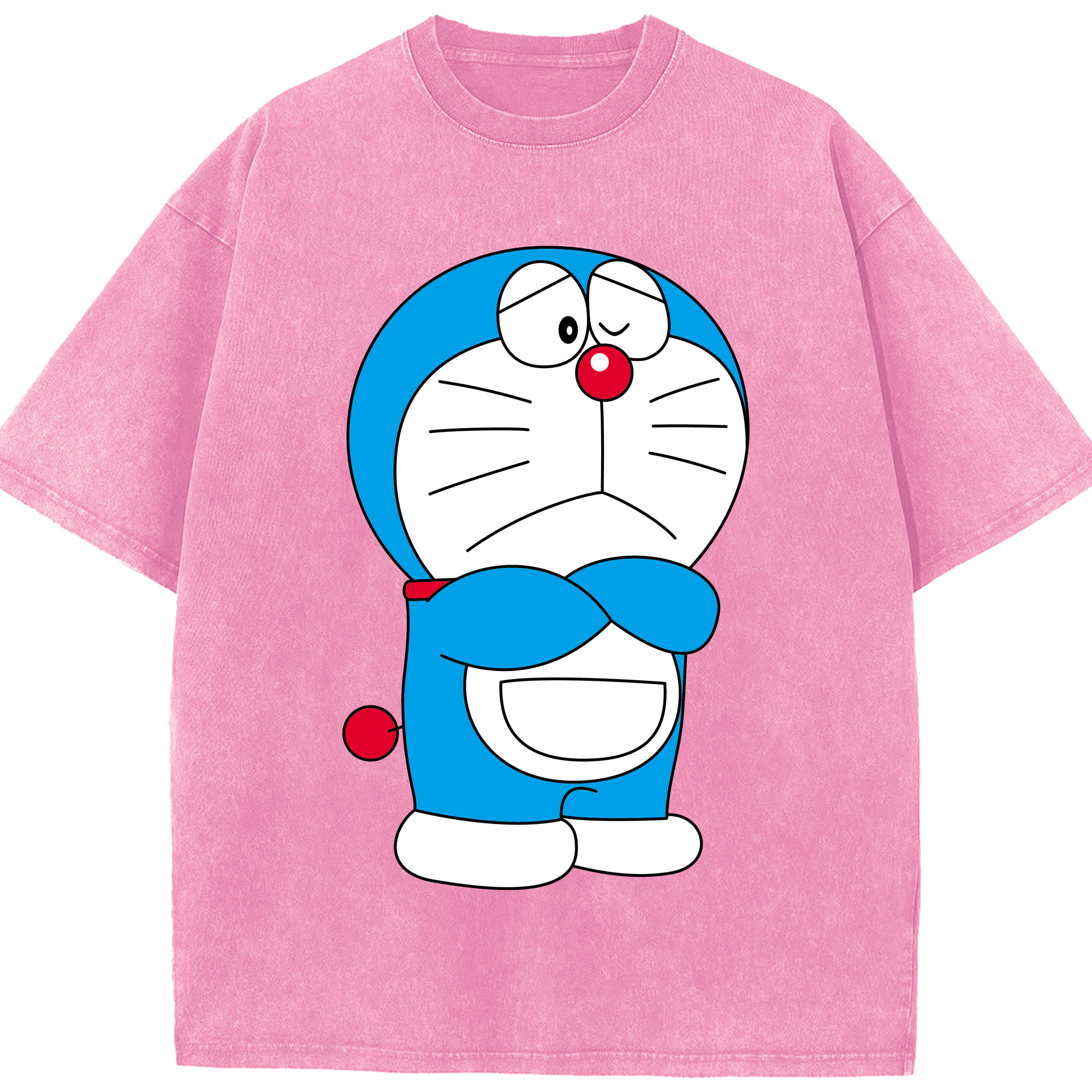 （画像用） ドラえもん Doraemon 綿100% ヴィンテージ風 半袖Tシャツ（フロントプリント）